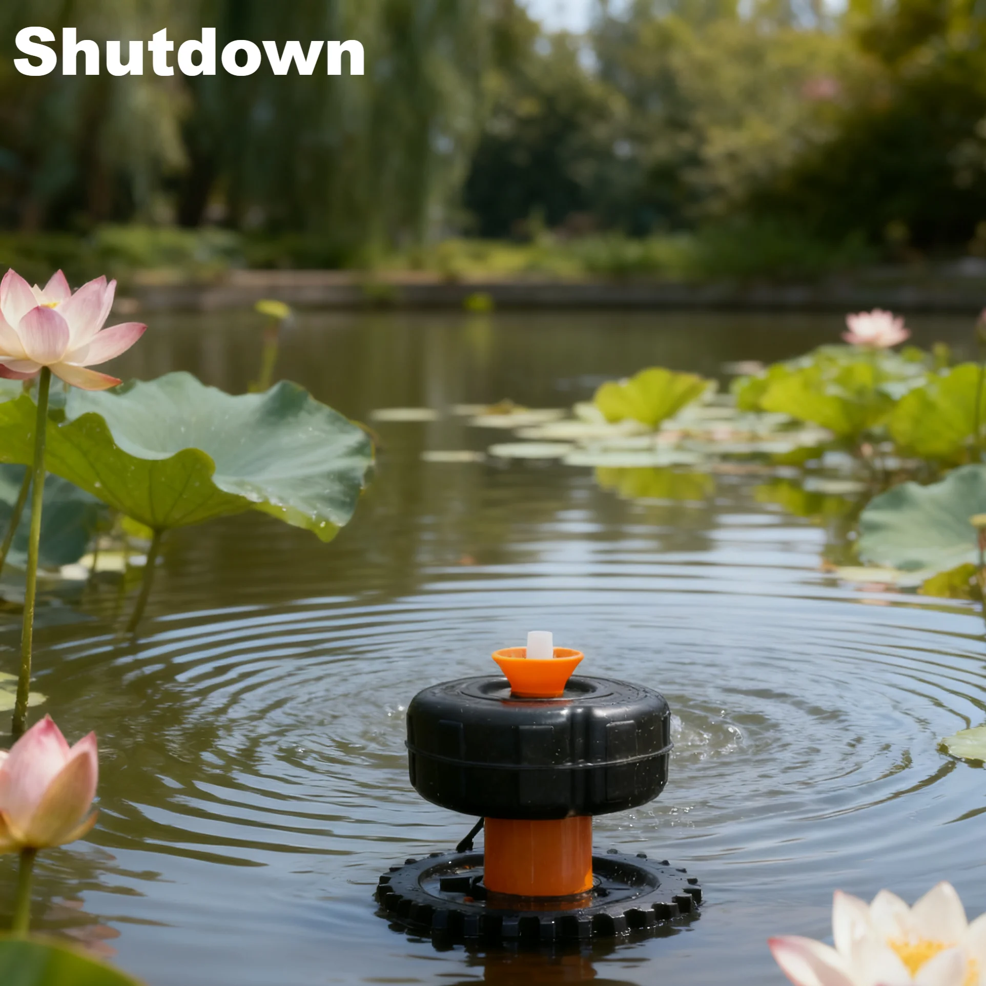 Fountain Aerator, 0.5HP 220V Powerful Floating Pond Fountain Pump for Small Large Ponds Lake Pond Jet System - view 2