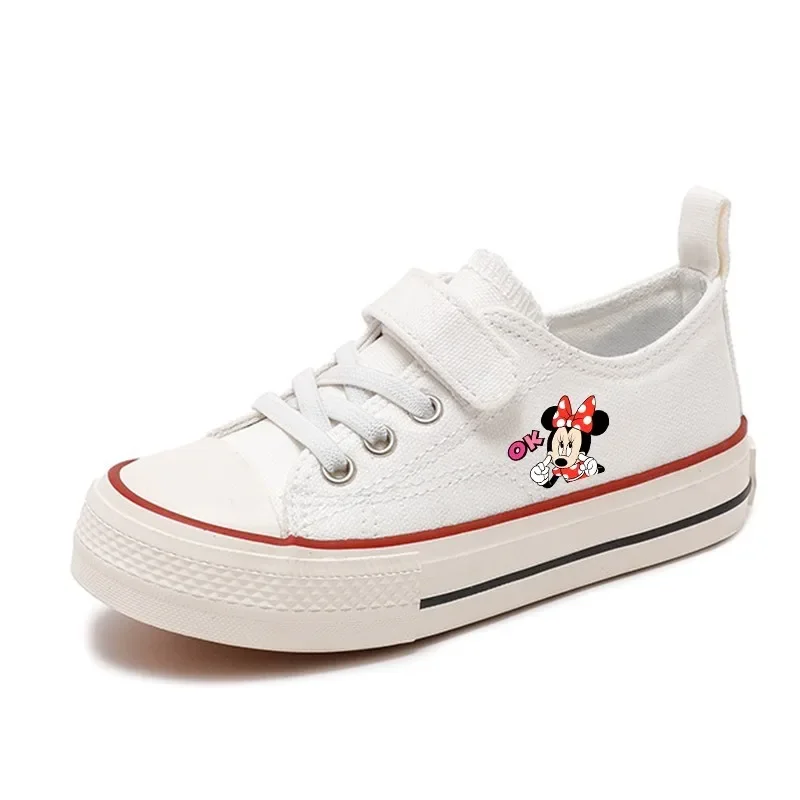 Canvas High-top Low shoes Mickey Mouse Clubhouse Love Girl Boys Kids disney Shoes Casual Cartoon comfort Children Print Shoes 52