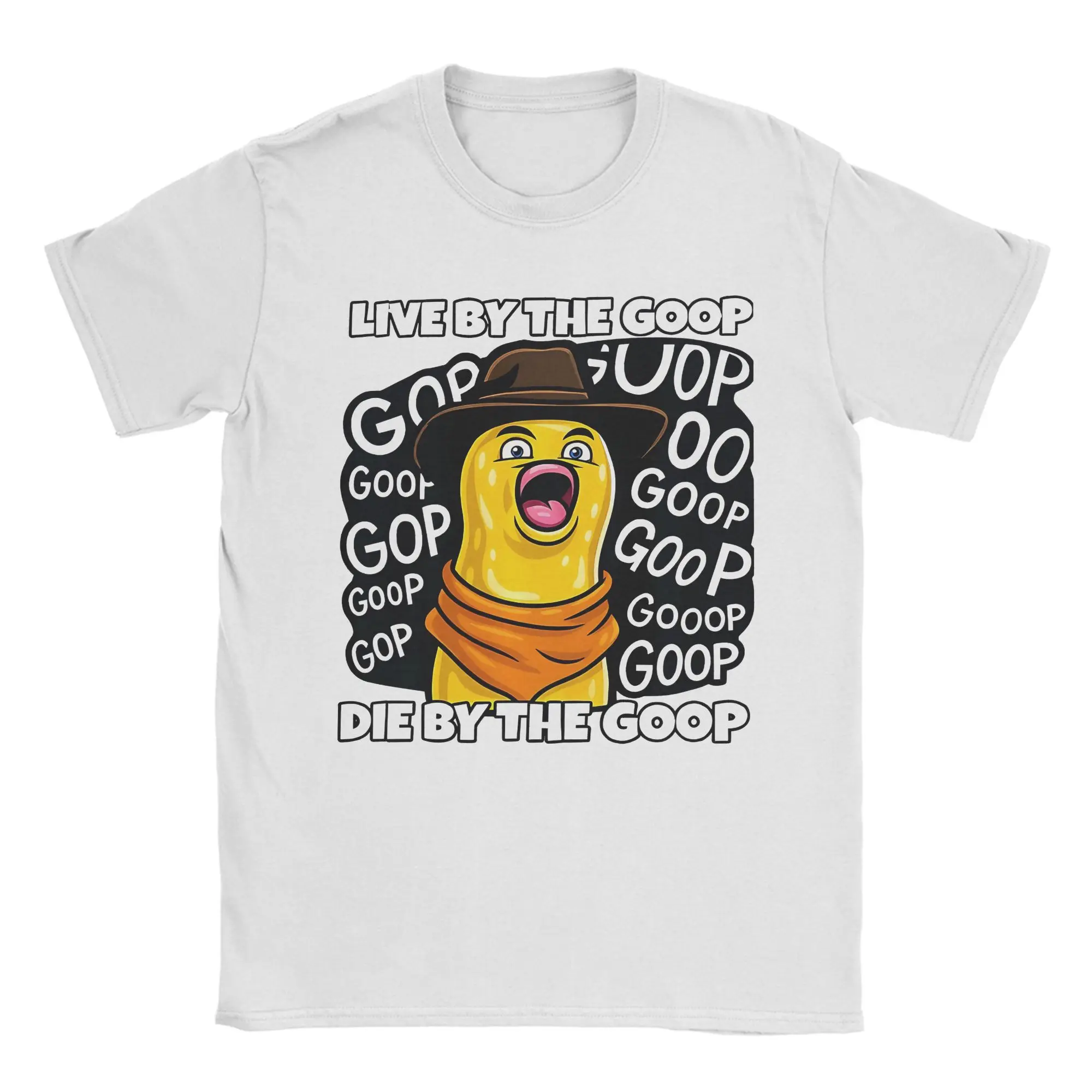 Live by the Goop Funny Peanut Cowboy Character T Shirts Arc Raiders  100% Cotton Tops Creative Tees 4XL 5XL 6XL T-Shirts