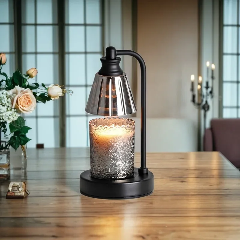 

Home Atmosphere Melting Wax Lamp Retro Glass Lampshade Aromatherapy Adjustable Dimming Perfect for Living Room Bedroom Lighting