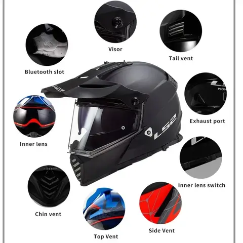 LS2 MX701 प्रमाणन ऑफ-रोड मोटरसाइकिल हेलमेट ECE DOT 6K कार्बन फाइबर मोटोक्रॉस हेलमेट एक्सप्लोरर कैपेसेट कैस्को मोटो कैस्क 12 best sales एलएस2 एमएक्स701 - №10