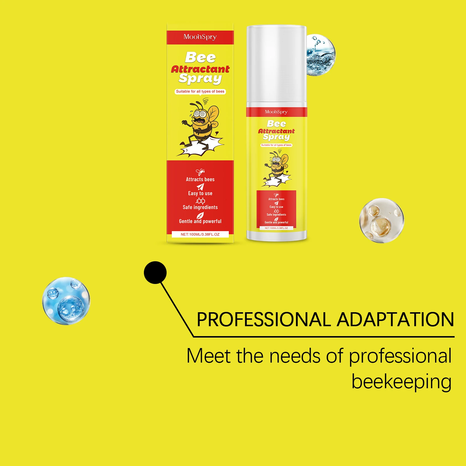 MoonSpy 100 مللي بخاخ جذب النحل للزراعة والبستنة أداة جذابة مريحة سريعة المفعول