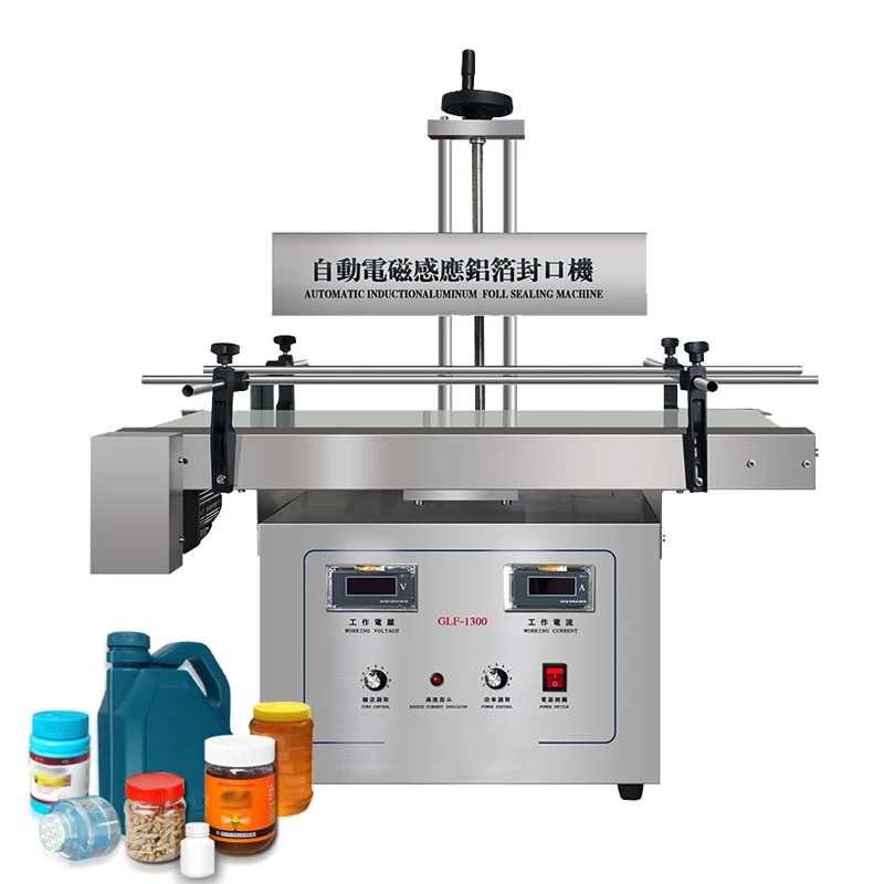 Aluminum Foil Sealing Machine Automatic Continuous Electromagnetic Induction Sealer for Plastic Bottle Jar Lid