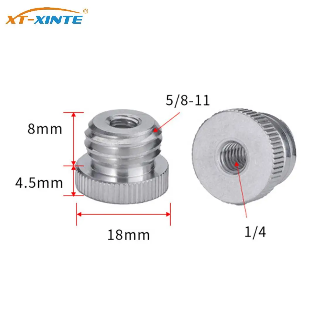 2pcs Camera Screw Adapter 1/4 To 3/8 3/8 to 5/8 Female to Male Thread Mount Adapter For Laser level Tripod Microphone Mic Stand