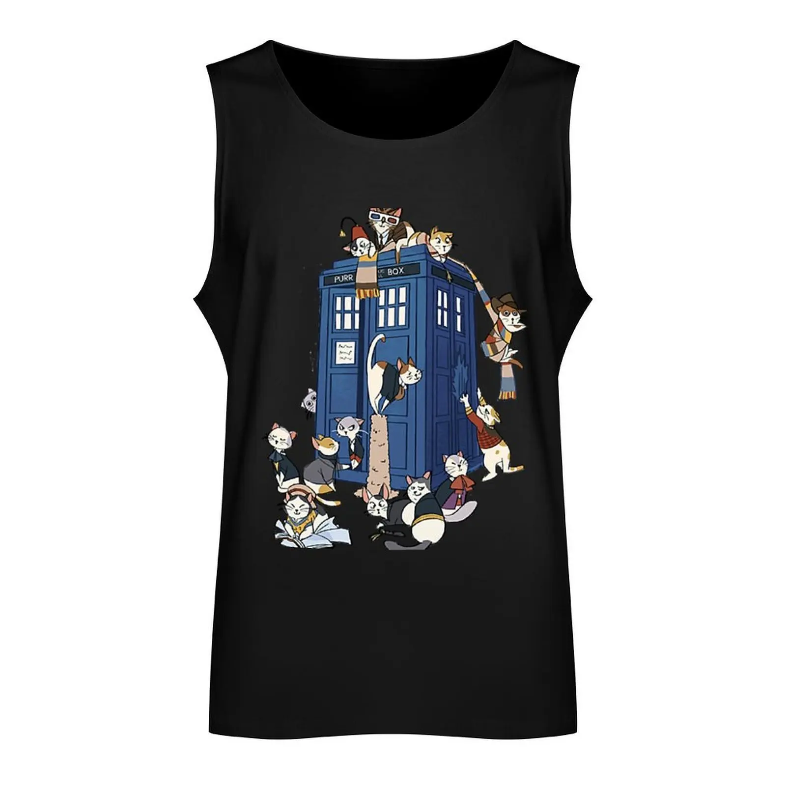 سر 10th الطبيب الهدايا فيلم مروحة تانك الأعلى الصيف العضلات تناسب قميص بلا أكمام رجل مصمم الملابس الرجالية