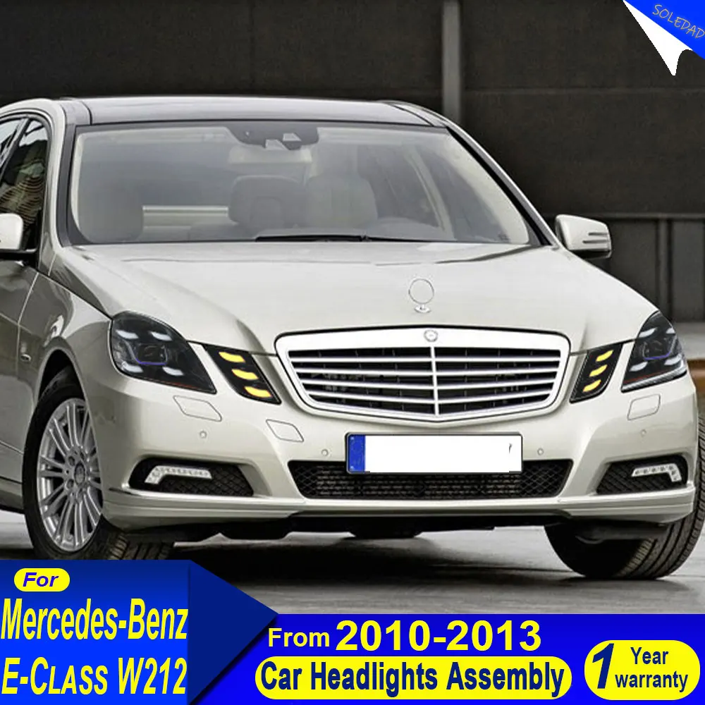 

Автомобильная фара для Mercedes-Benz E-Class W212 2010 2011 2012 2013, обновленная светодиодная фара DRL, дневная лампа в сборе Plug And Play