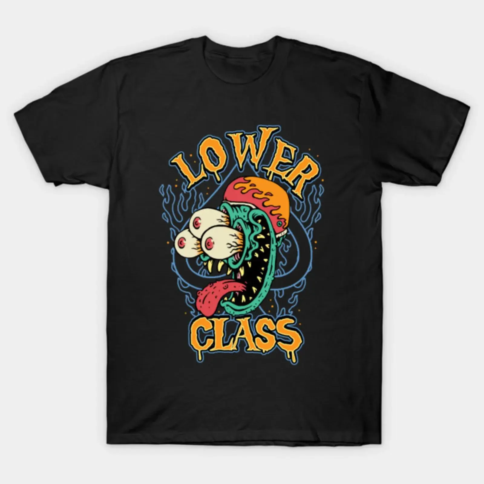 Lower Class Monster Fink T Shirt vintage Washed Comfortable Unisex fashion Soft Breathable Casual Stretched streetwear homme