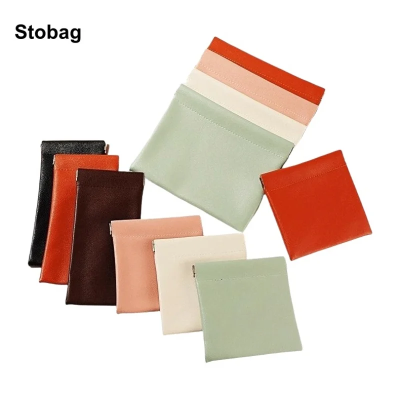 

StoBag 10pcs Color PU Leather Jewelry Packaging Bags Small Gift Necklace Ring Storage Fashion Waterproof Reusable Portable Pouch