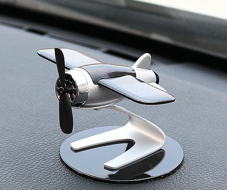 Air Freshener For Solar Car Solar Powered Airplane Car Interior Decoration Car Mounted Perfume Universal Fitment Accessories