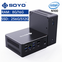 SOYO M2PLUS Mini PC: 8/16GB RAM, 256/512GBSSD, Intel Celeron N100, Windows 11 Pro - Compact & Ideal for Home, Business & Gaming