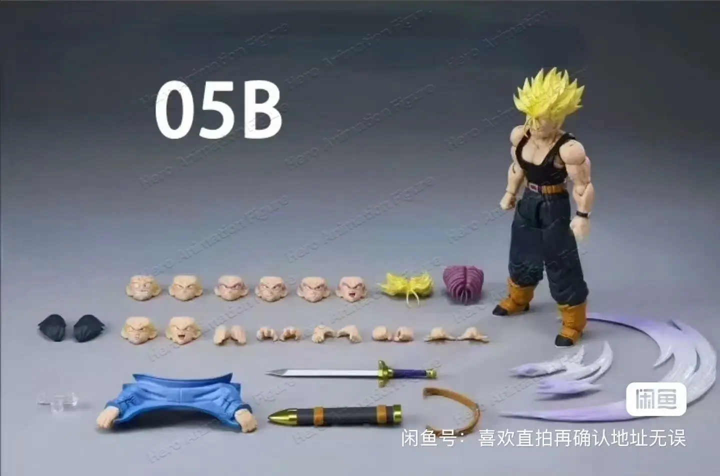 In Stock Now Available Tonsenarttoys Kamione Anime Dragon Ball Z Super Saiyan Trunks 05a 05b Anime Action Figure Collectible view 2