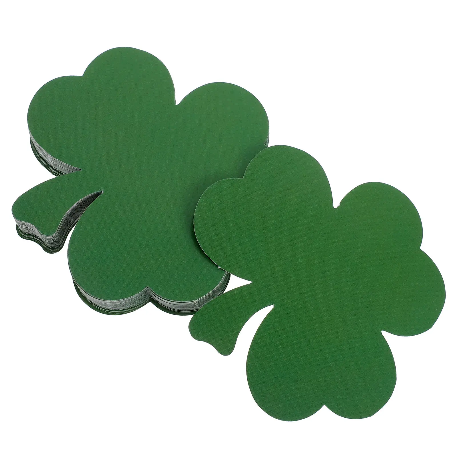 

40Pcs Shamrock Name Cards for Teachers Classroom Bulletin Board St Patrick's Day Decor Handwritten Irish Festive Green Cutouts