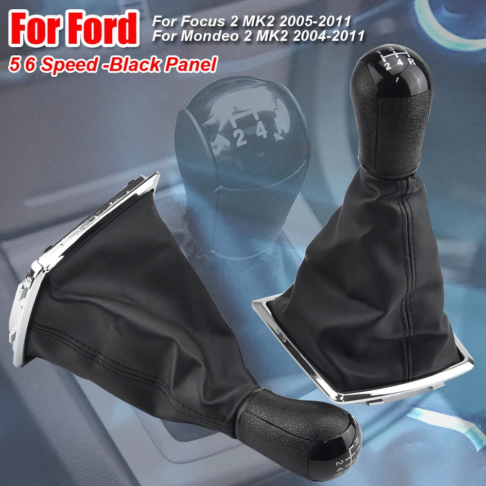 

Gear Shifter Knob Lever Manual 5 6 Speed For Ford Focus 2 MK2 FL C-MAX 2006-2011MK3 MK4 MK7 Galaxy With Leather Dustproof Cover