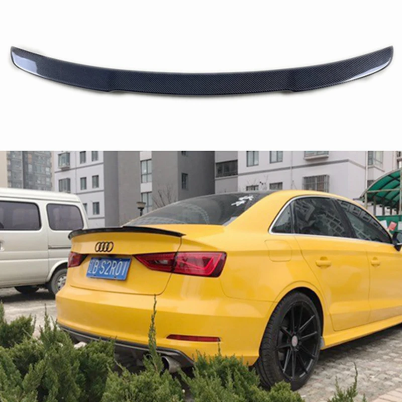 

A3 S3 8V Carbon Fiber / Forged Carbon / FRP Rear Trunk Lip Spoiler Wing For Audi A3 S3 8V Sedan 2013-2020 V Style