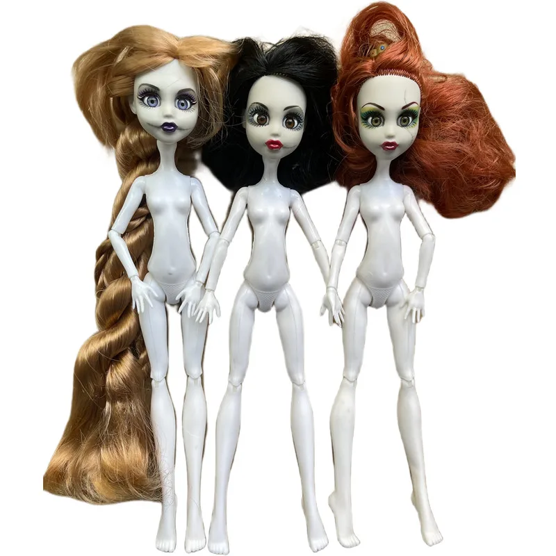 Zombie Doll With Eyelashes Monster Dolls Catwalk Draculaura/Wolf/ Frankie Stein / Black Spider Movable Body Girls Toys Gift