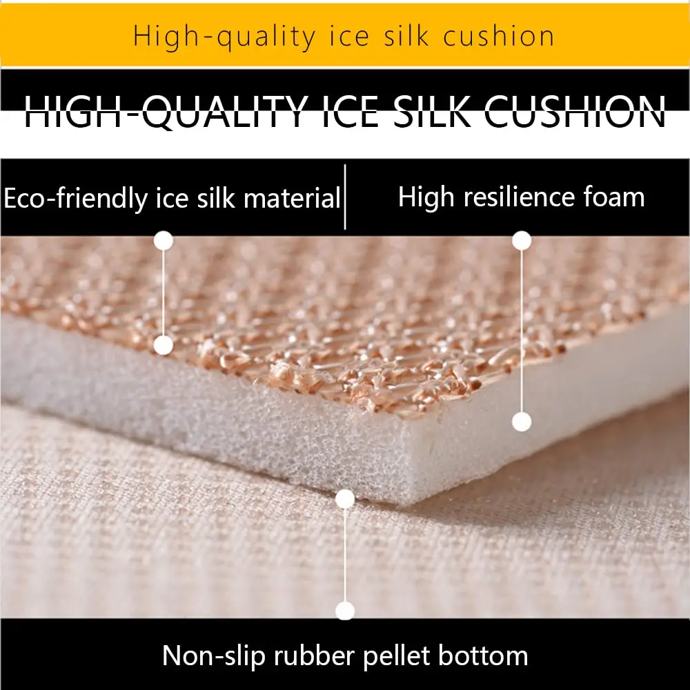 Summer Cool Ice Silk Seat Cover For Car Universal Front Seat Cushion Anti-slip Seat Protect Pad For Auto Interior Accessories