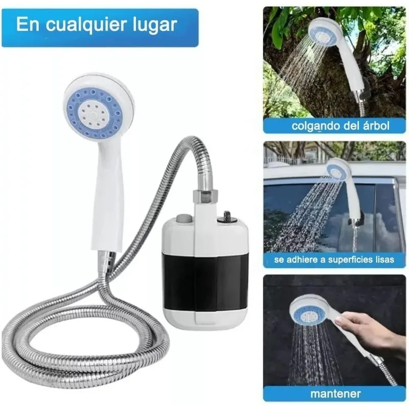 Portable Camping Shower Outdoor USB Rechargeable Electric Shower Pump for Camping Car Washing Gardening Pet Cleaning Hiking