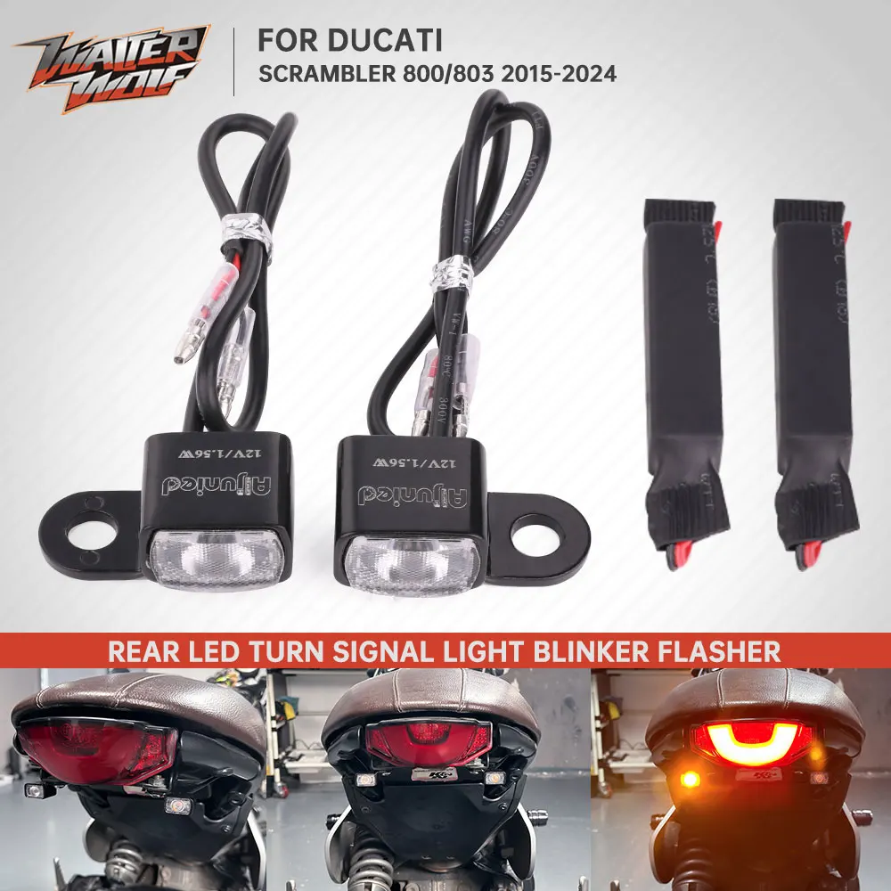 2015-2024 For Ducati Scrambler 800 803 LED Rear Turn Signal Light Blinker Indicator Resistor Full Throttle Cafe Racer Nightshift