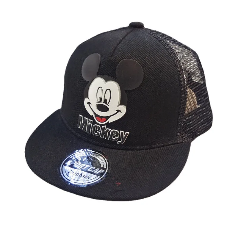 Disney Mickey Mouse Mesh Baseball Cap Summer Fashion Kids Snapback Children Hip Hop Hats