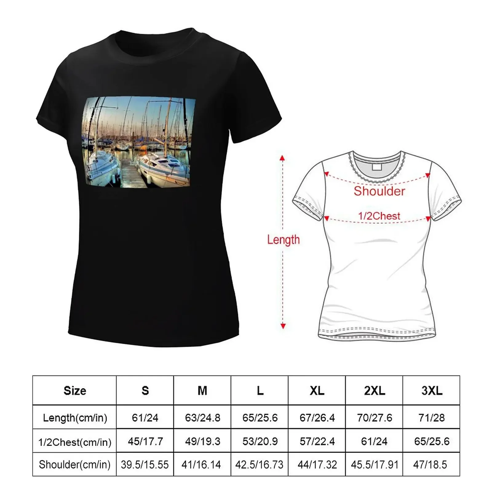 Kemah Boardwalk Marina T-Shirt summer clothes tops shirts graphic tees lady clothes Women clothes