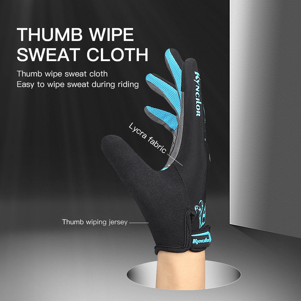 Long Finger Cycling Gloves Breathable Shock Absorption Men And Women Sports Fitness Spring And Summer Touch Screen Riding Gloves