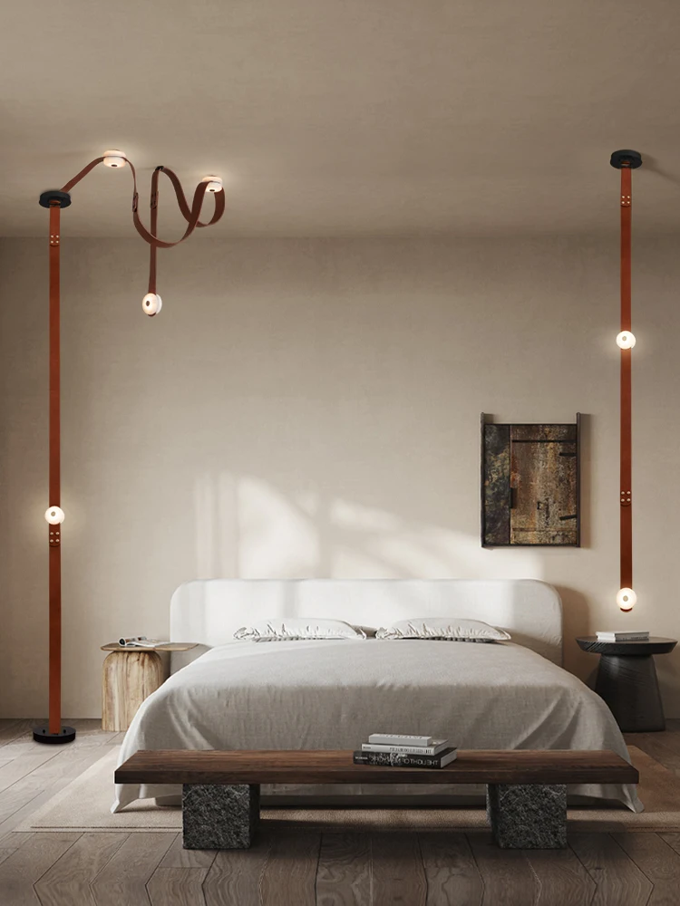 

Build Your Home With Our Long Leather Strap Marble Pendant Light Led Chandelier Suspension Luminaire Lampen For Living Room