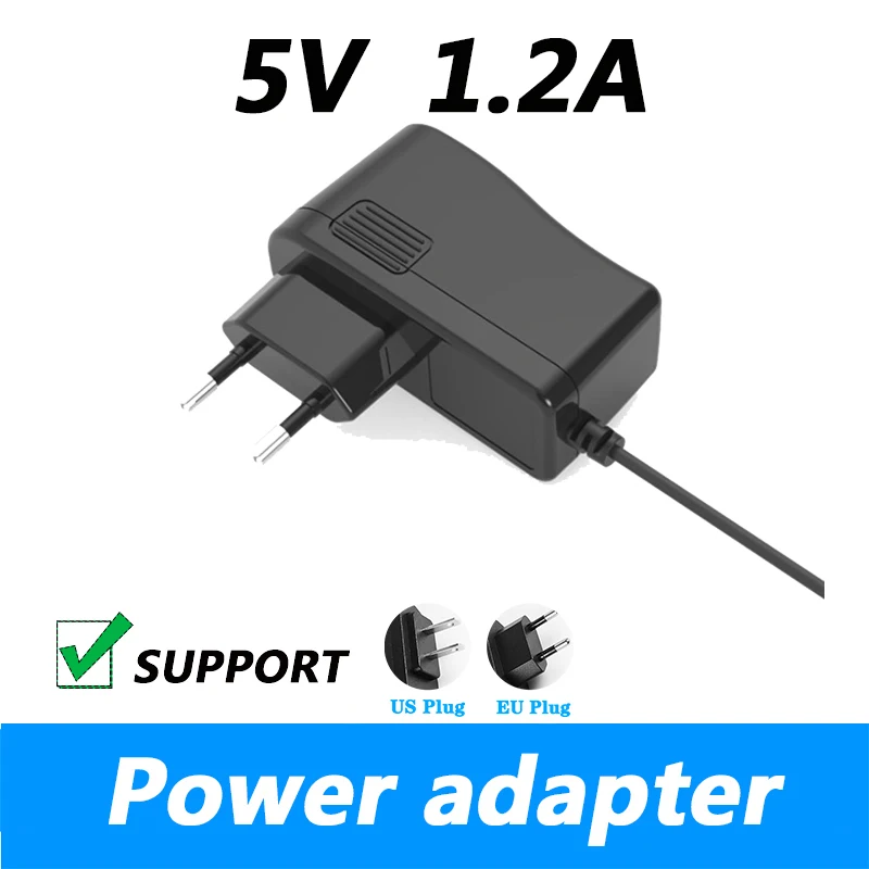 5V1.2A Power Adapter Universal 5V 1.2A Facial Cleanser Charger 3.5*1.35mm Small Head Power Cord Eu Plug Us Plug