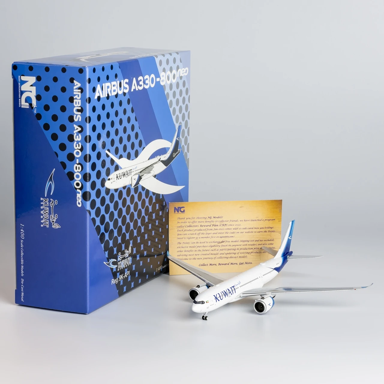 

67003 Alloy Collectible Plane Gift NG Model 1:400 Kuwait Airways Airbus A330-800 Diecast Aircraft Jet Model 9K-API