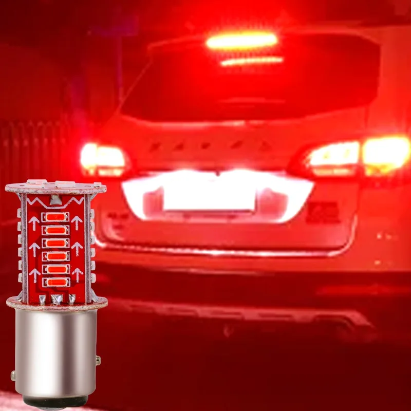 Motorcycle Strobe Lights 1157 BAY15D LED Brake Light DRL Flash Reversing Parking Turn Signal Stop Tail Lamp for Auto Motorcycle