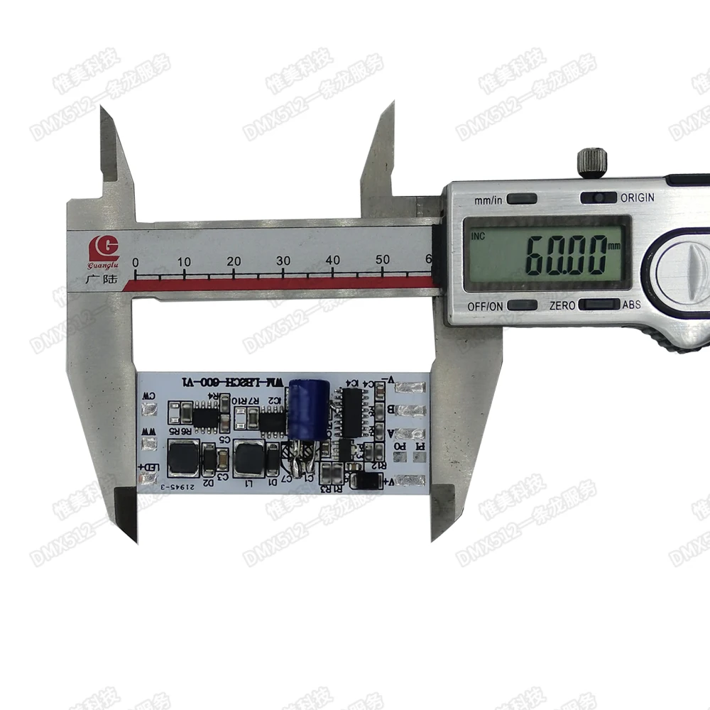 DMX512 Constant Current Drive Power Module Dual Color 600mA Dual Channel Decoding Board 12-48VDC 6-36W