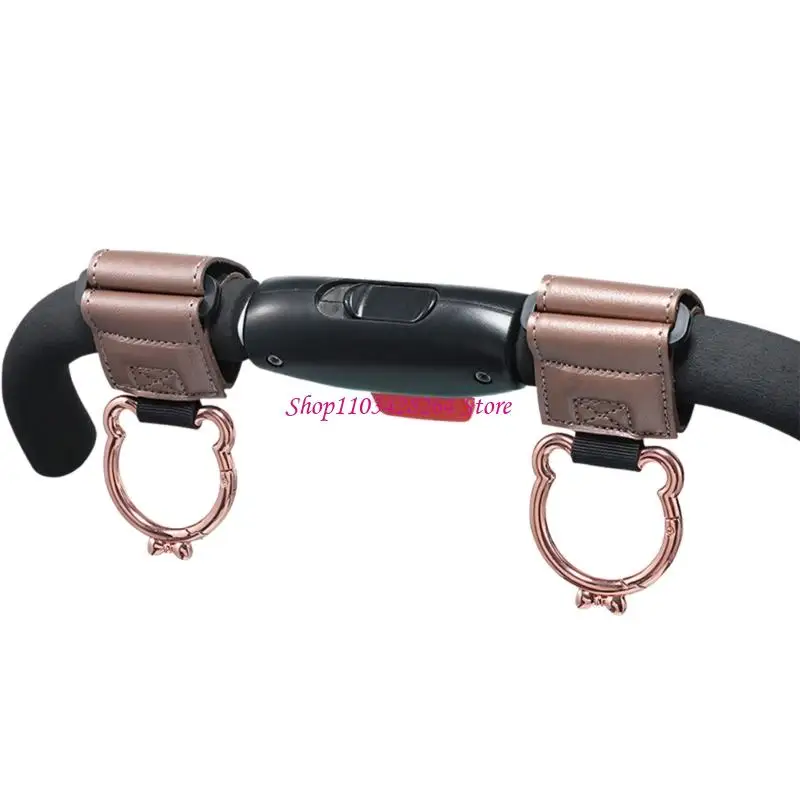  2pcs Freely Rotating Strollers Organiser Hook Pram Cart Attachment Hanger For Holding Essential While Travelling