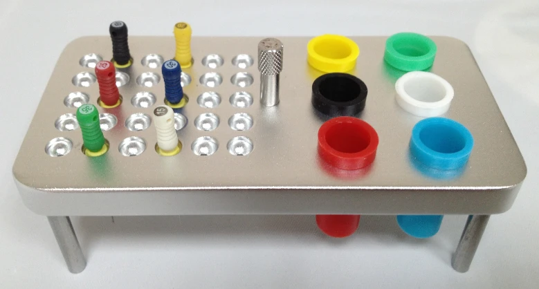 1PC 36-Hole Dental Disinfection Box for Root Canal Files Dental Bur Sterilization SL307 Absorbent Paper Points Included