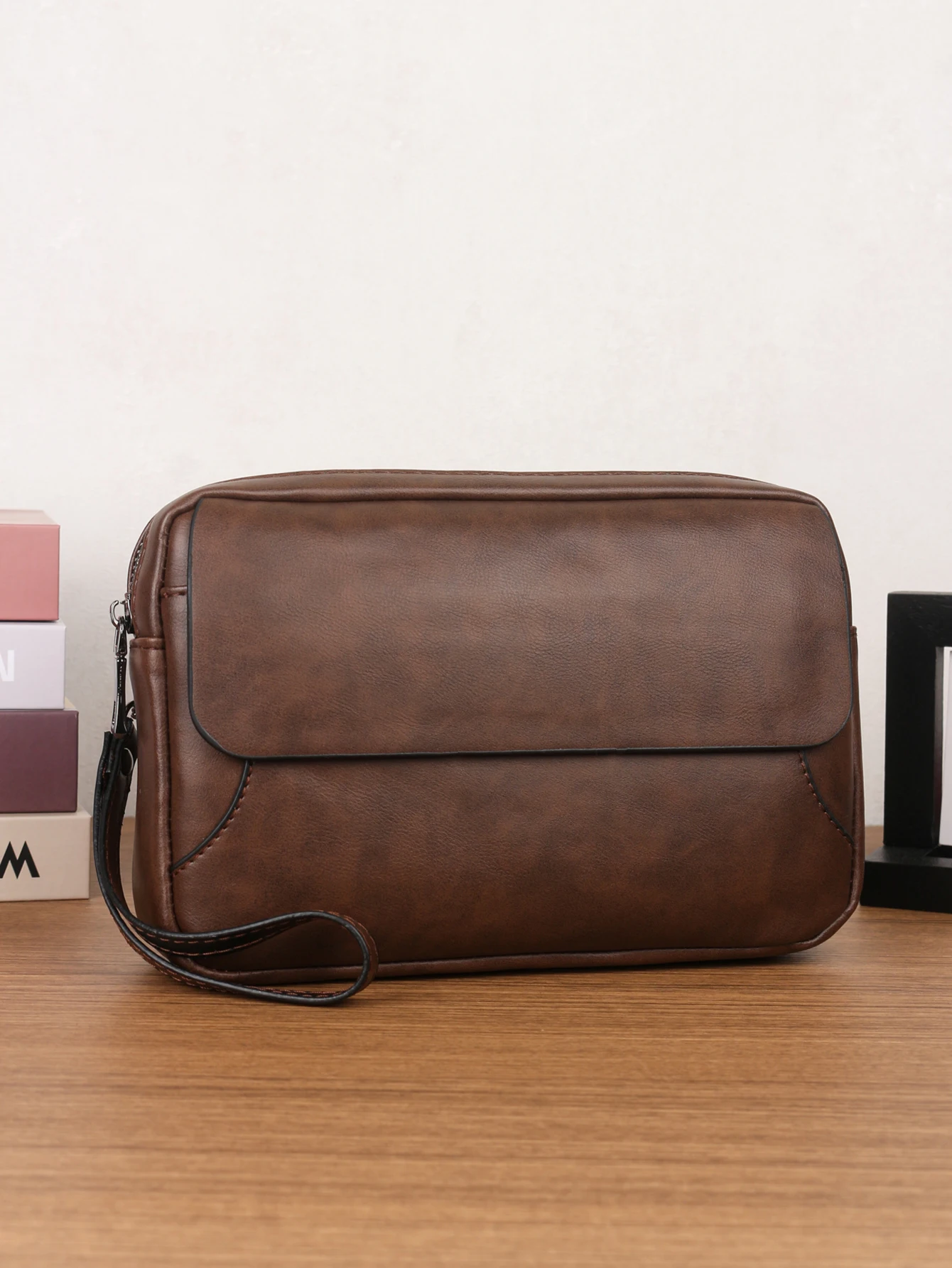 Minimalist ische Retro Handtasche Mode Geschäft lässig tragbare große Kapazität multifunktion ale Armband Clutch Tasche Handy tasche – Detail 2