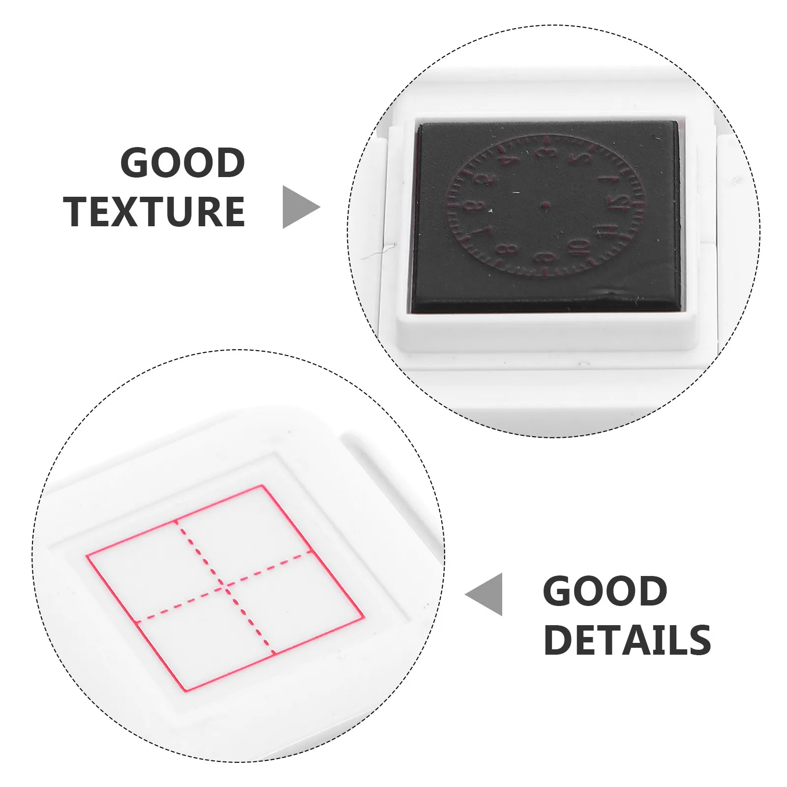 Self Inking Six Sided Stamp Set with Grid Line Clock Pinyin English Templates Classroom Writing Practice Tool for Preschool and