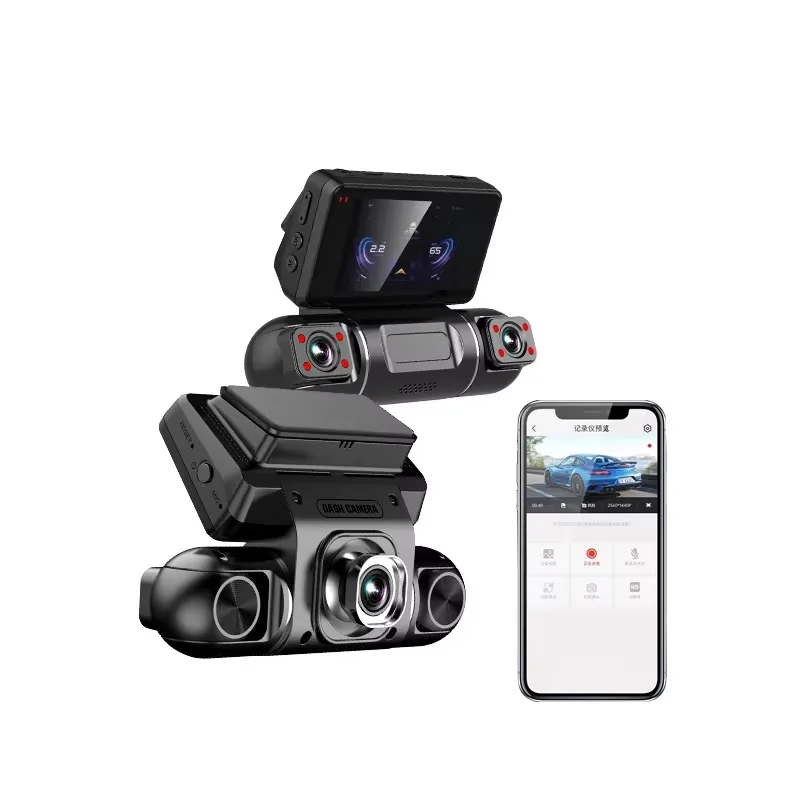 IPS screen WiFi built-in gravity sensor loop recording rearview mirror camera car black box
