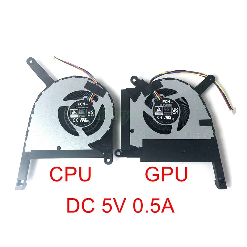 Laptop CPU GPU Cooling Fan For Asus TUF Gaming F15 FX507 FX507Z FX507ZM FA507R FA507RE FA707R FA707RR FX707Z RTX3060/3050 12V 5V