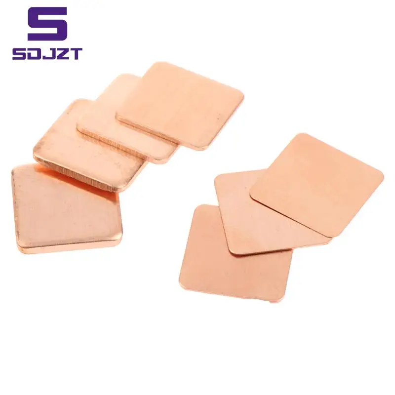 

10pcs Thermal Pads 15x15mm Copper GPU Thermal Pads Copper Shim Heatsink For Laptop Cooling CPU Heatsink Sheet