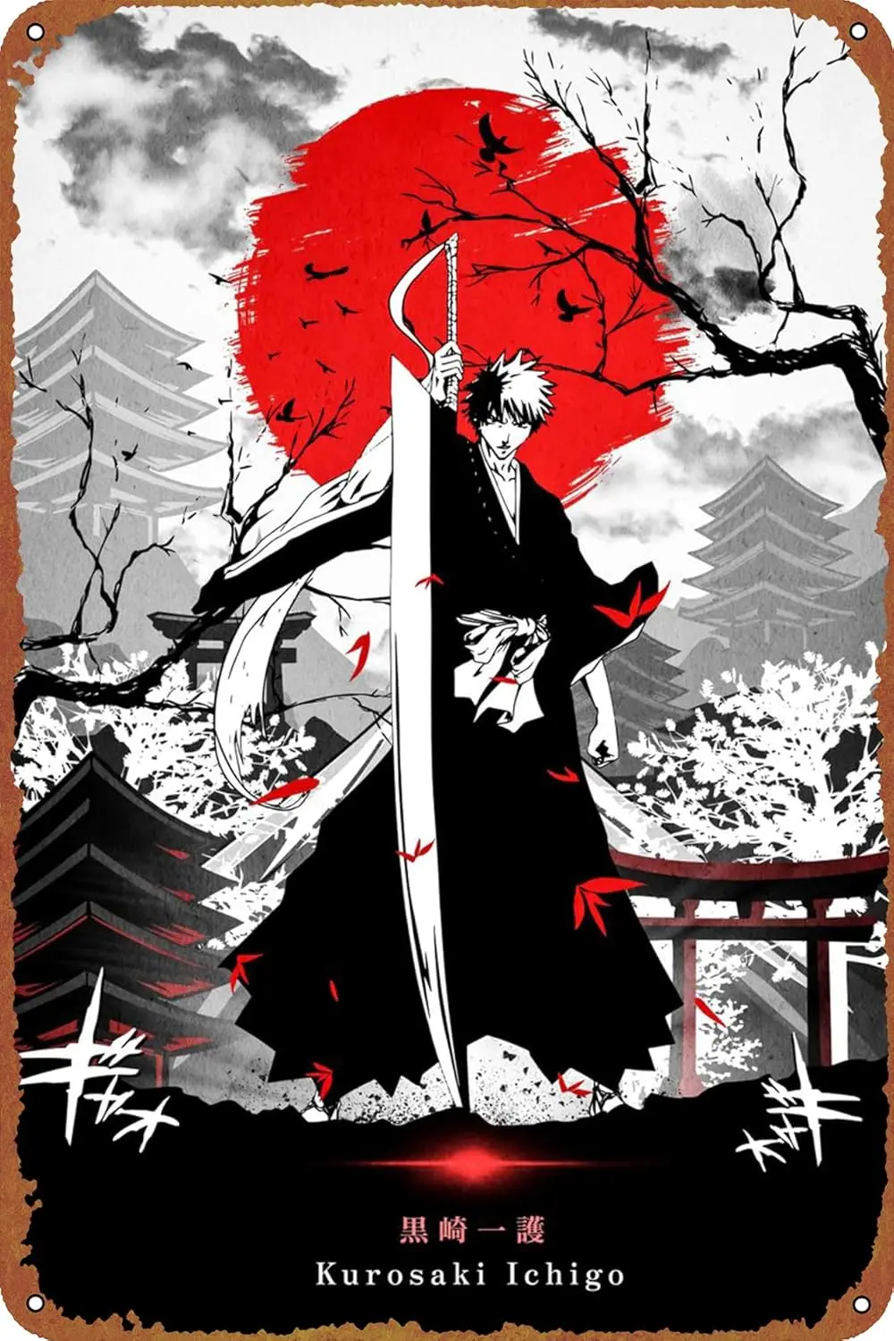 ichigo Metal Tin Sign Hanging Retro Sign Kitchen Wall Poster Garage Cafe Bar Pub Man cave Art Novelty Plaque 8x12 Inch