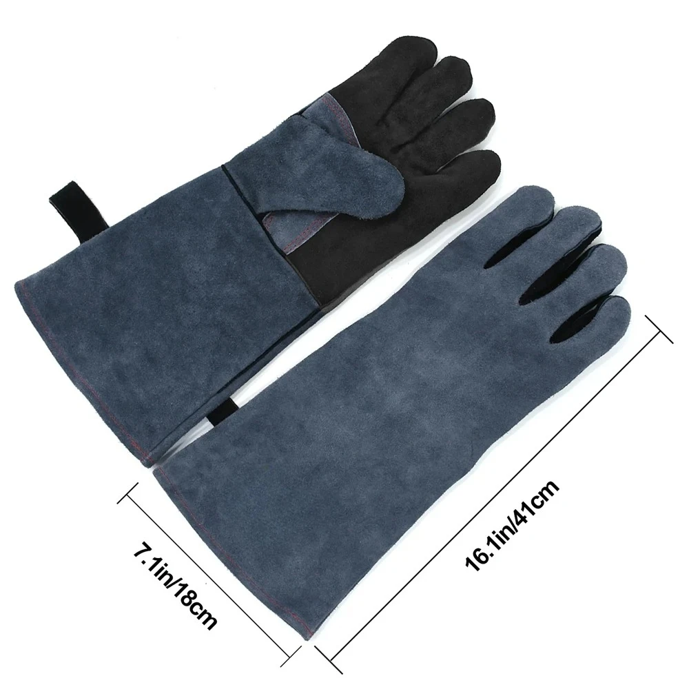 HITBOX 1 Pair 16 Inch Welding Gloves For Stick MIG TIG Welder Works Grill Stove Oven BBQ Protective Gloves Heat Resistant Glove