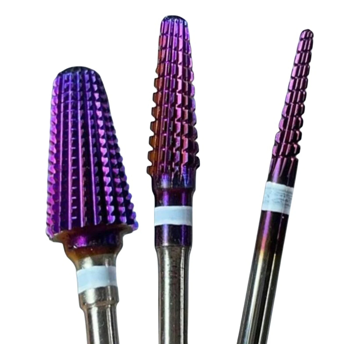 4pcs Kit Purple Pro Whole Carbide Nail Drill Bits Nail Art Electric Drill Machine Files Nail Art Tools Cut and Polish Nail Tools