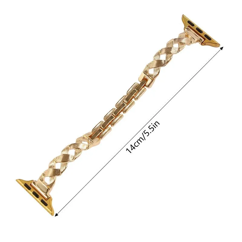 Correa de pulsera de Metal de acero inoxidable para Apple Watch 41mm 42mm 44mm 45mm 46mm 49mm iWatch Series 11 10 9 8 7 6 5 SE Ultra