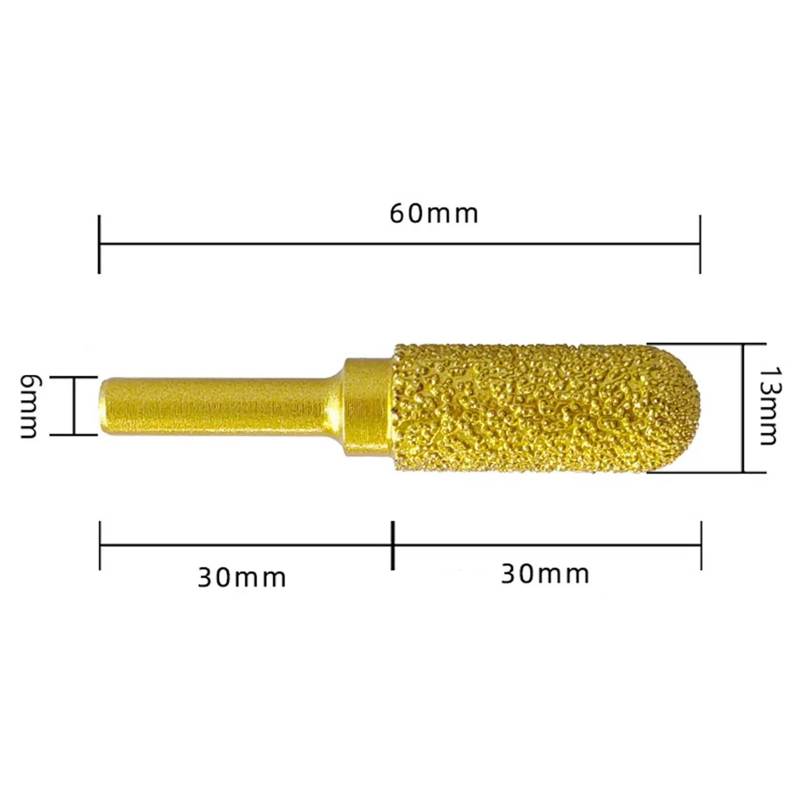 Diamond Grinding Burr Drill Bit 60mm Long Universal Rotary Tool Grinding Bit for Engraving Polishing Stone Carving Metal