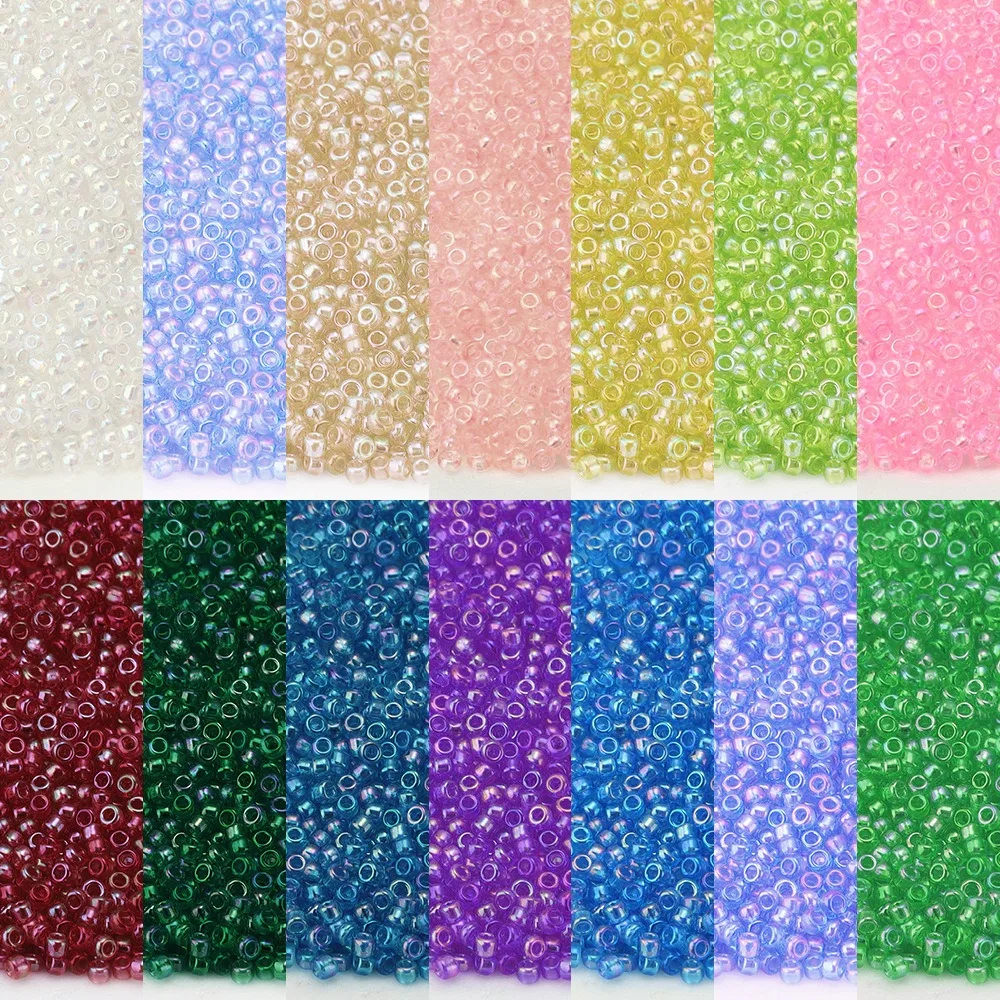 2 3 4mm renkli cam tohum boncuk küçük çek Miyuki boncuk gevşek ara boncuk takı yapımı için DIY bilezik kolye aksesuarları