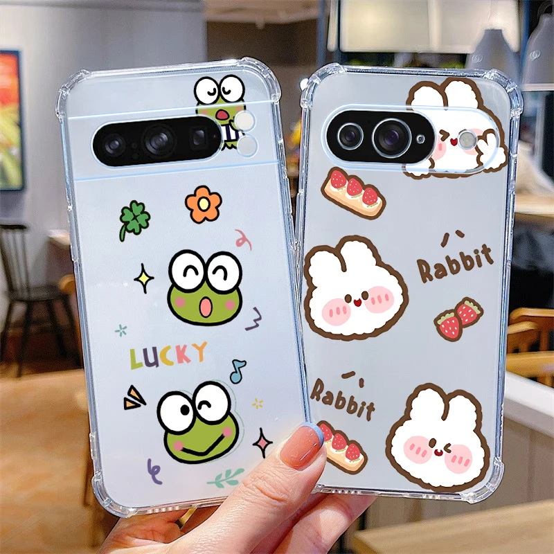 P ixel 8 Pro Cute Little Animal Transparent Phone Case For Google Pixel 9Pro 9 6 7A 8A 6Pro 8Pro 8 7 9ProXL 7Pro 6A Cover