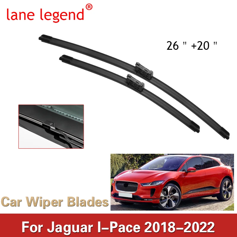 

Car Front Wiper Blades For Jaguar I-Pace IPace 2018 2019 2020 2021 2022 Windscreen Windshield Accessories Windows Brushes Washer