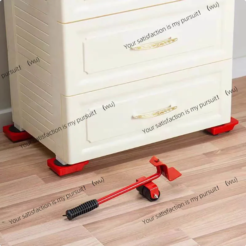 5Pcs/Set Heavy Duty Furniture Lifter Mover Roller with Wheel Bar Moving Device Lifting Helper Furniture Moving Transport Tool