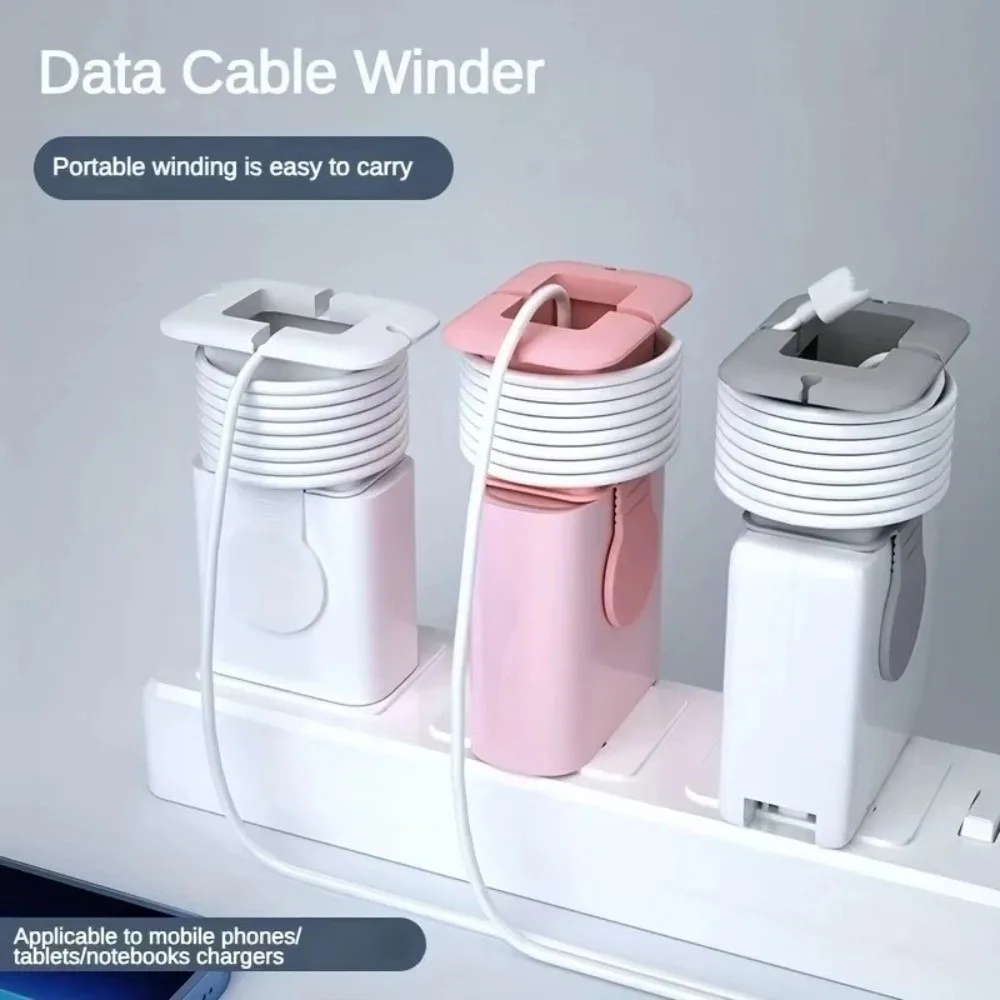 New Silicone Material Data Cable Winder Anti-Break Protective Design Cable Organizer Portable Charger Protective Case Travel Use