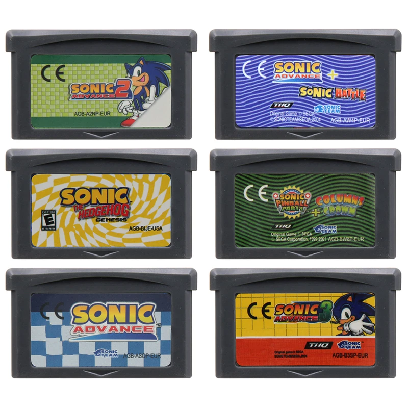 

GBA Game Cartridge sSonicc Series 32 Bit Video Games Console Card