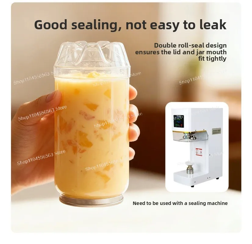 Cans Sealed Beverage Bottles Milk Tea Cups Customized Soda Coffee Beer Craft Brewing Sealed PET Transparent Plastic Cans