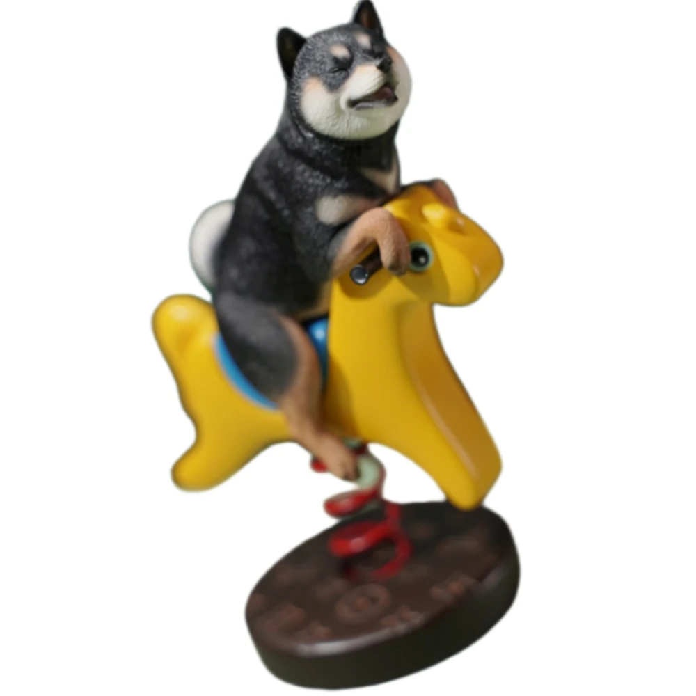 

HiPlay JXK Dog Rocking Horse Shiba Inu Expertly Hand-Painted Lifelike Safe Resin 1:6 Animal Figurine